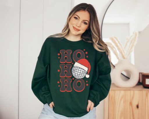 Ho Ho Ho Sweater, Vintage New Years And Christmas, Christmas Sweatshirt, Women's Cute Santa, Xmas Graphic Pullover, Holiday Ugly Sweater