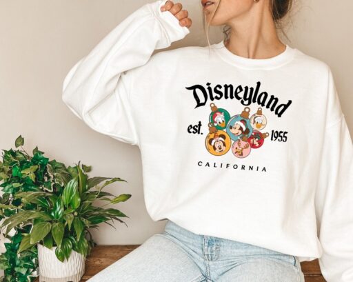 Disneyland Christmas, Retro Mickey And Friends Disneyland Christmas Sweatshirt, Disneyland Shirt, 2023 Family Vacation Shirt,Christmas sweat