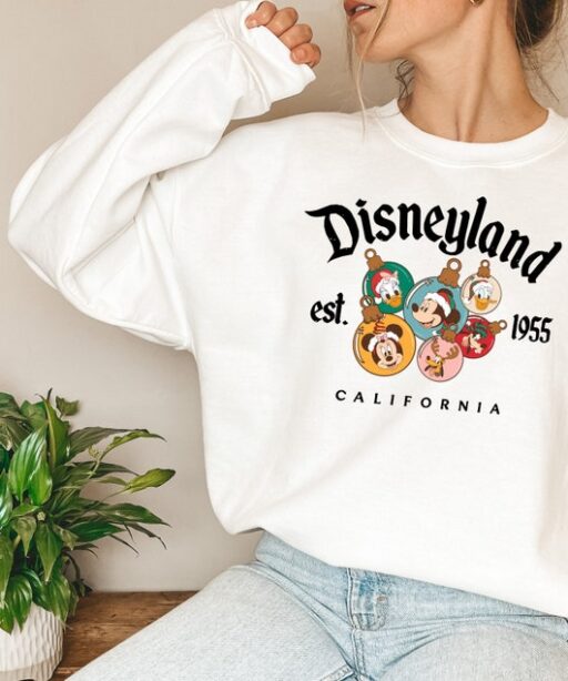 Disneyland Christmas, Retro Mickey And Friends Disneyland Christmas Sweatshirt, Disneyland Shirt, 2023 Family Vacation Shirt,Christmas sweat