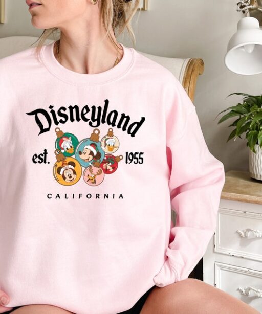 Disneyland Christmas, Retro Mickey And Friends Disneyland Christmas Sweatshirt, Disneyland Shirt, 2023 Family Vacation Shirt,Christmas sweat