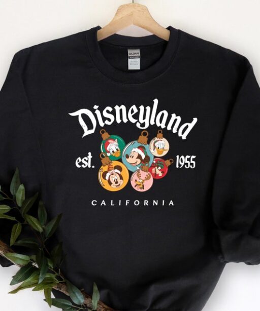 Disneyland Christmas, Retro Mickey And Friends Disneyland Christmas Sweatshirt, Disneyland Shirt, 2023 Family Vacation Shirt,Christmas sweat