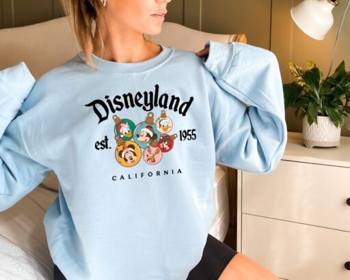 Disneyland Christmas, Retro Mickey And Friends Disneyland Christmas Sweatshirt, Disneyland Shirt, 2023 Family Vacation Shirt,Christmas sweat