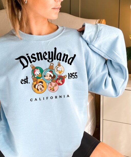 Disneyland Christmas, Retro Mickey And Friends Disneyland Christmas Sweatshirt, Disneyland Shirt, 2023 Family Vacation Shirt,Christmas sweat