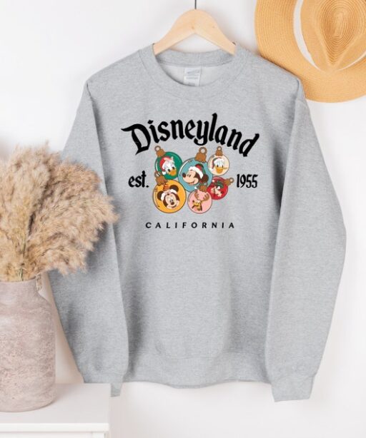 Disneyland Christmas, Retro Mickey And Friends Disneyland Christmas Sweatshirt, Disneyland Shirt, 2023 Family Vacation Shirt,Christmas sweat