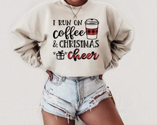 Christmas Coffee Sweatshirt, Cute Christmas Sweatshirt, Christmas Sweater, Christmas Sweatshirt for Women, Cozy Holiday Sweatshirt