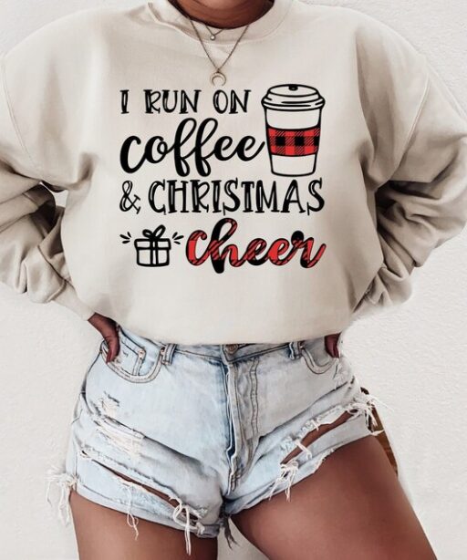 Christmas Coffee Sweatshirt, Cute Christmas Sweatshirt, Christmas Sweater, Christmas Sweatshirt for Women, Cozy Holiday Sweatshirt