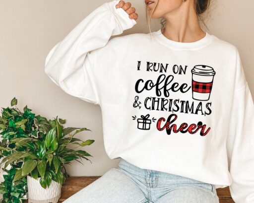 Christmas Coffee Sweatshirt, Cute Christmas Sweatshirt, Christmas Sweater, Christmas Sweatshirt for Women, Cozy Holiday Sweatshirt