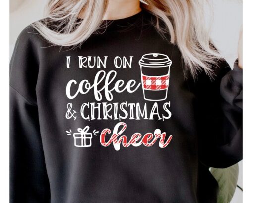 Christmas Coffee Sweatshirt, Cute Christmas Sweatshirt, Christmas Sweater, Christmas Sweatshirt for Women, Cozy Holiday Sweatshirt