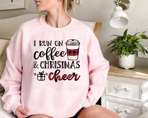 Christmas Coffee Sweatshirt, Cute Christmas Sweatshirt, Christmas Sweater, Christmas Sweatshirt for Women, Cozy Holiday Sweatshirt