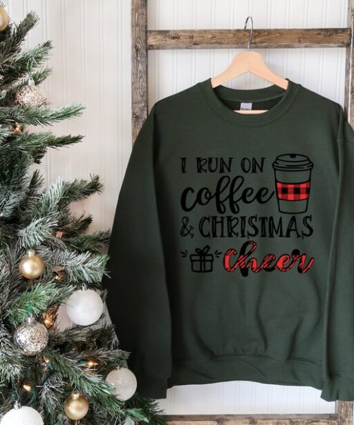 Christmas Coffee Sweatshirt, Cute Christmas Sweatshirt, Christmas Sweater, Christmas Sweatshirt for Women, Cozy Holiday Sweatshirt