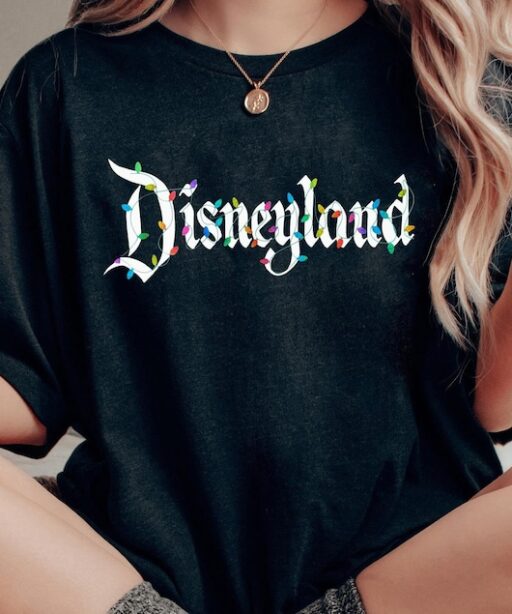 Disneyland Christmas Lights Shirt, Vintage Disney Xmas T-shirt, Mickey's Very Merry Christmas Party, Walt Disney World Holiday Season Trip