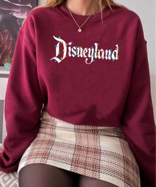 Disneyland Christmas Lights Shirt, Vintage Disney Xmas T-shirt, Mickey's Very Merry Christmas Party, Walt Disney World Holiday Season Trip