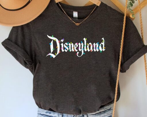 Disneyland Christmas Lights Shirt, Vintage Disney Xmas T-shirt, Mickey's Very Merry Christmas Party, Walt Disney World Holiday Season Trip