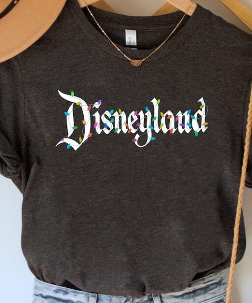 Disneyland Christmas Lights Shirt, Vintage Disney Xmas T-shirt, Mickey's Very Merry Christmas Party, Walt Disney World Holiday Season Trip