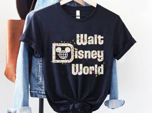 Retro Walt Disney World Christmas Lights Sweatshirt / Disney Holiday T-shirt / Mickey's Verry Merry Christmas 2022 Tee / Disneyland Trip