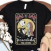 Retro Jack Skellington and Sally Tarot Card Lover Shirt / The Nightmare Before Christmas / Disney Couple Matching T-shirt / Disneyland Trip