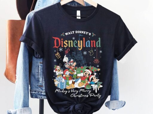 Mickey and Friends Walt Disney's Disneyland Christmas Shirt, Mickey's Very Merry Christmas Party T-shirt, Disney X-mas Holiday Season Tee