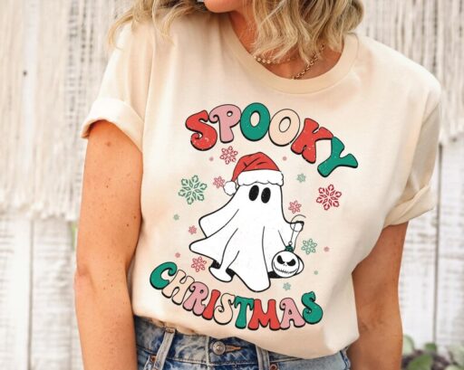 Jack Skellington Santa Ghost Spooky Christmas Shirt, Disney Christmas Tee, Mickey's Very Merry Christmas Party, Disneyland Holiday Season