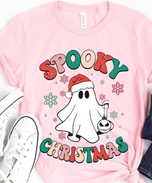 Jack Skellington Santa Ghost Spooky Christmas Shirt, Disney Christmas Tee, Mickey's Very Merry Christmas Party, Disneyland Holiday Season