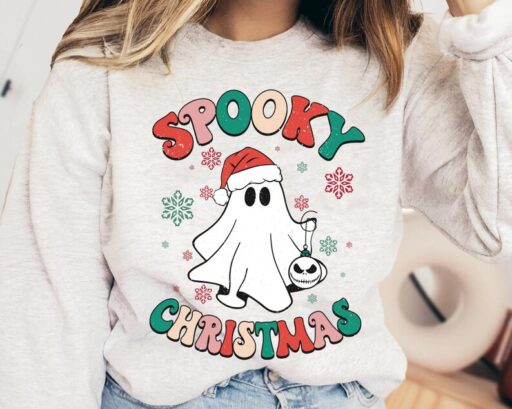 Jack Skellington Santa Ghost Spooky Christmas Shirt, Disney Christmas Tee, Mickey's Very Merry Christmas Party, Disneyland Holiday Season