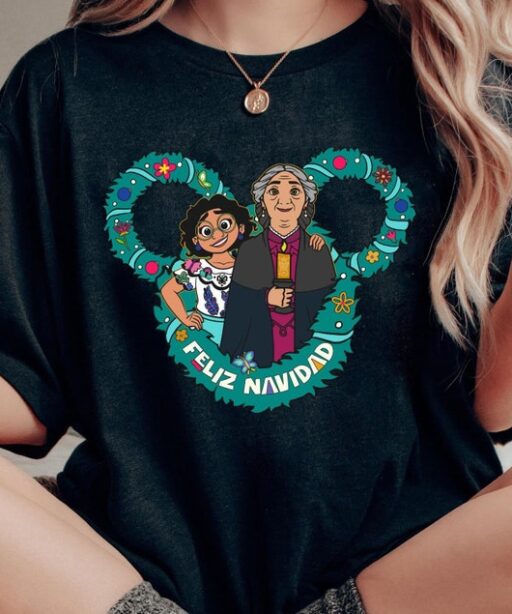 Encanto Mirabel Madrigal Alma Grandma Disney Christmas Shirt, Mickey Mouse Ears Xmas Tee, Mickey's Very Merry Christmas, Disneyland Trip