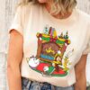 Mrs. Potts Chip Cogsworth Lumiere Holiday Fireplace Shirt, Beauty And The Beast Disney Christmas Tee, Mickey's Very Merry Christmas Party