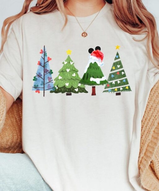 Disney Mickey Mouse Christmas Trees Shirt, Vintage Disney Xmas T-shirt, Mickey's Very Merry Christmas Party, Disneyland Holiday Season Trip