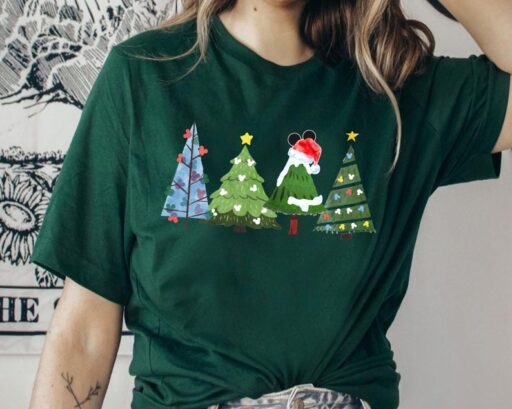 Disney Mickey Mouse Christmas Trees Shirt, Vintage Disney Xmas T-shirt, Mickey's Very Merry Christmas Party, Disneyland Holiday Season Trip