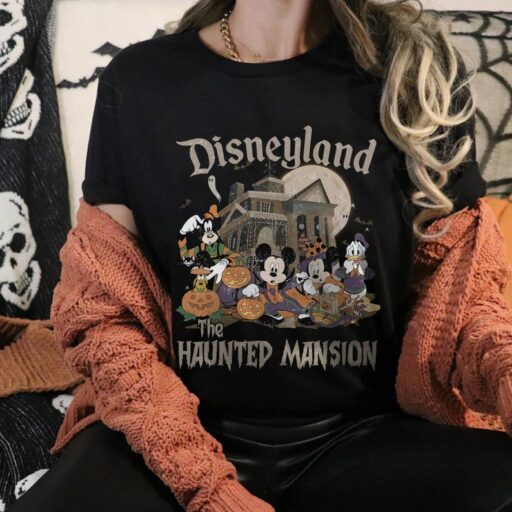 Retro The Haunted Mansion Halloween Shirt | Mickey & Friends Halloween Shirt | Magic Kingdom Shirt | Mickey Minnie Halloween Party