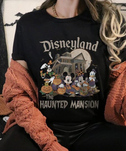 Retro The Haunted Mansion Halloween Shirt | Mickey & Friends Halloween Shirt | Magic Kingdom Shirt | Mickey Minnie Halloween Party