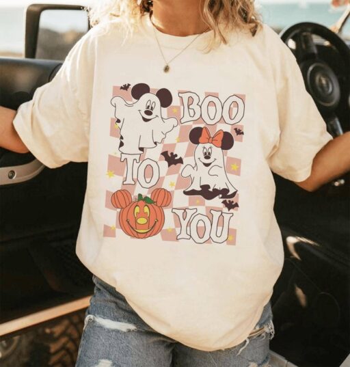 Halloween Mickey And Minnie T-shirt | Mickey Ghost Halloween Shirt | Boo Ghost Halloween Shirt | Disneyland Shirt || Family Vacattion