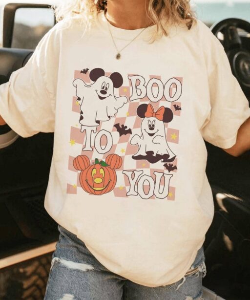 Halloween Mickey And Minnie T-shirt | Mickey Ghost Halloween Shirt | Boo Ghost Halloween Shirt | Disneyland Shirt || Family Vacattion