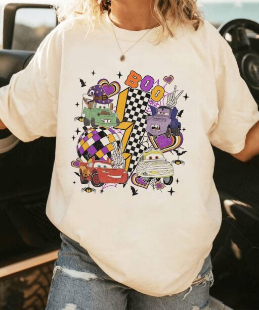 Cars Halloween Shirt | Cars Land Checkered Boo Halloween, Mickey's Not So Scary Halloween Party 2023 | Family Halloween Trip