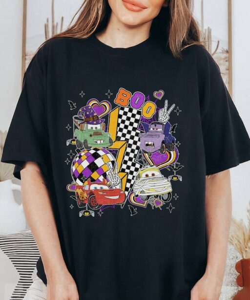 Cars Halloween Shirt | Cars Land Checkered Boo Halloween, Mickey's Not So Scary Halloween Party 2023 | Family Halloween Trip