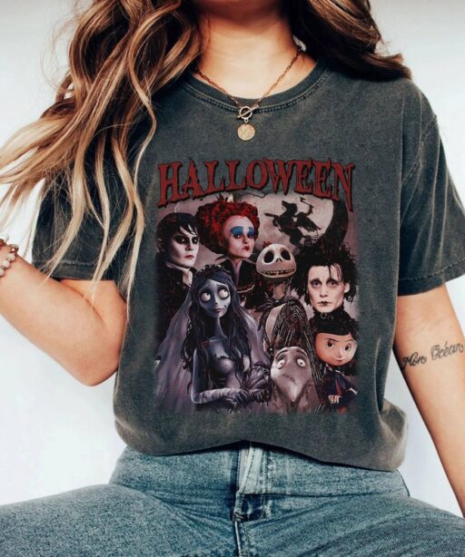 Retro 90s Halloween Corpse Bride Shirt | Vintage Horror Corpse Bride Halloween Sweatshirt | Retro Halloween Movie Shirt