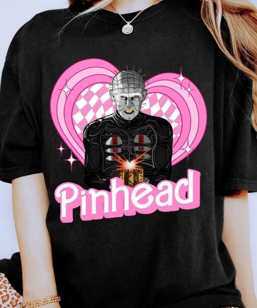 Pinhead Pink Dolls Shirt | Pinhead Shirt | Horror Halloween Shirt | Hellraiser Shirt | Funny Halloween Party Shirt