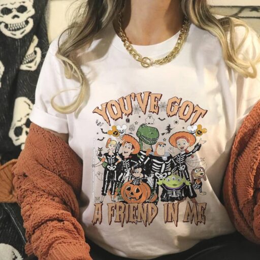 Vintage Toy Story Halloween Shirt | You've Got a friend in me | Toy Story Skeleton | Disneyland Halloween Balloons Shirt