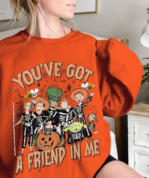 Vintage Toy Story Halloween Shirt | You've Got a friend in me | Toy Story Skeleton | Disneyland Halloween Balloons Shirt