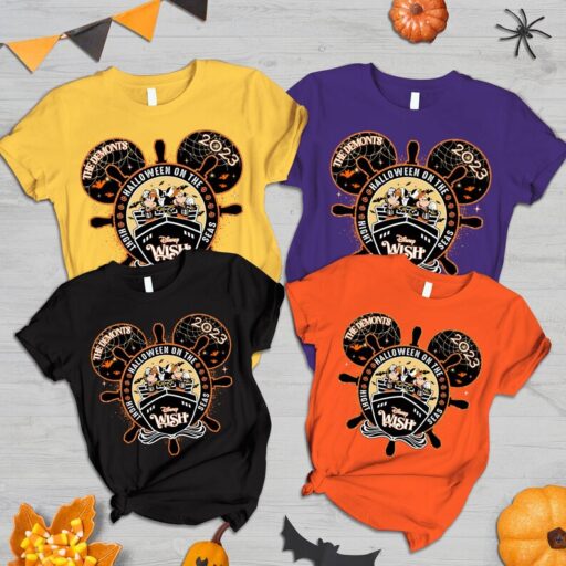 Custom Mickey Halloween Cruise Shirt, Halloween On High Seas Shirts, Halloween Family Cruise Shirt | Cruise 2023 Boo Bash Mickey Ear Cruise