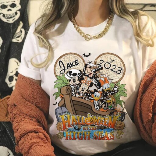 Personalized Toy Story Cruise Halloween On The High Seas 2023 Shirt | Woody Buzz Lightyear Halloween Shirt | Halloween Party Shirt