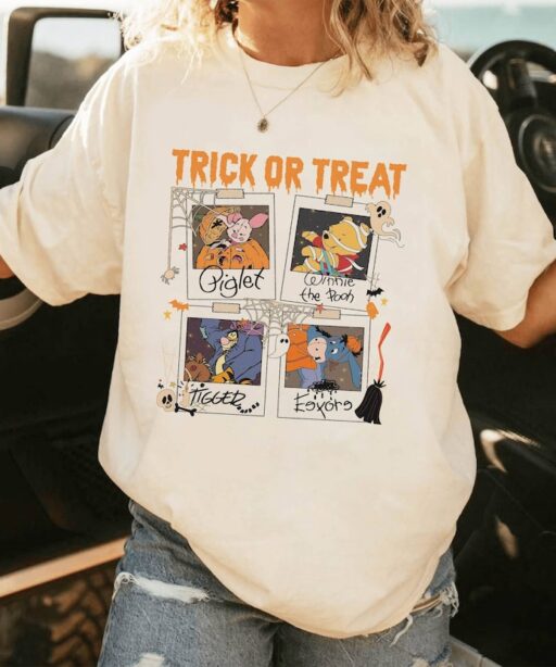 Pooh And Friends Halloween | Disneyland Trick Or Treat Shirt | Pooh Bear Polaroid Halloween Shirt | Halloween Magic Kingdom Shirt