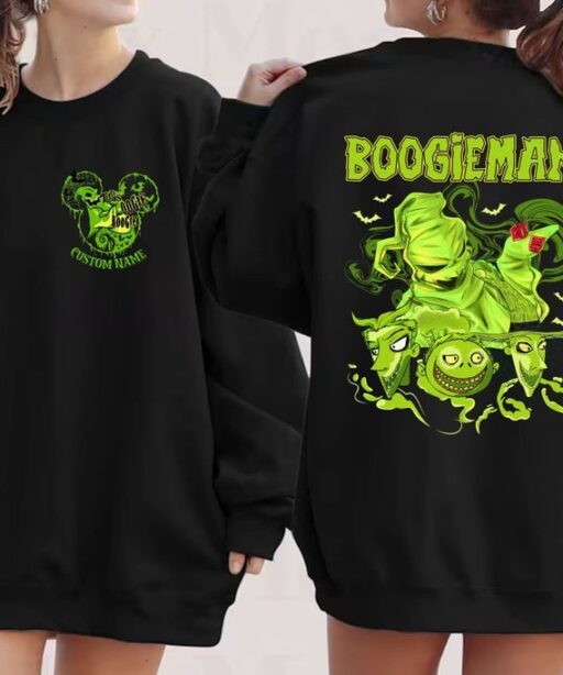 Two-sided Halloween Let's Oogie Boogie Shirt | Personalized Mickey Ears The Nightmare Before Christmas | Oogie Boogie Bash 2023 Shirt