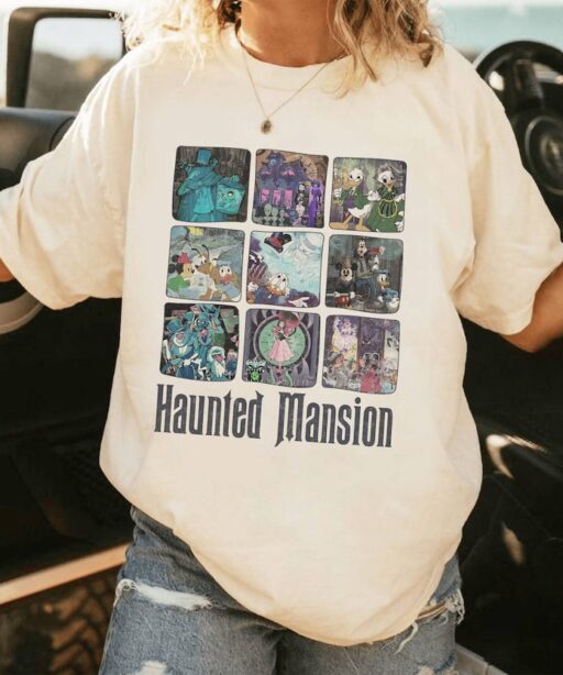 Vintage The Haunted Mansion Shirt | Mickey And Friends Halloween Haunted Mansion | Haunted Mansion | Disneyland 2023 Foolish Mortals Shirt