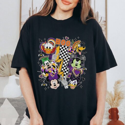 Mickey and Friends Halloween Shirt | Mickey Checkered Boo Halloween, Mickey's Not So Scary Halloween Party 2023 | Family Halloween Trip