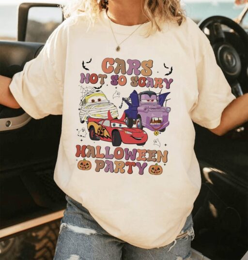 Halloween Shirt | Cars Halloween Shirt | Mickey's Not So Scary Halloween Party | Lightning McQueen Balloons Halloween Shirt