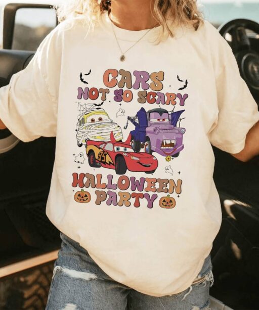 Halloween Shirt | Cars Halloween Shirt | Mickey's Not So Scary Halloween Party | Lightning McQueen Balloons Halloween Shirt