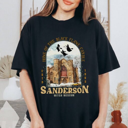 Vintage Sanderson Witch Museum Home of The Black Flame Candle Shirt | Vintage Hocus Pocus Halloween Shirt | Sanderson Sisters T-shirt
