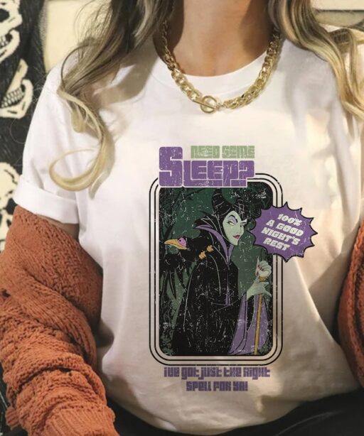 Retro Halloween Maleficent Need Some Sleep Shirt | Villains Sleeping Beauty Tshirt | Mistress of Evil Sweatshirt