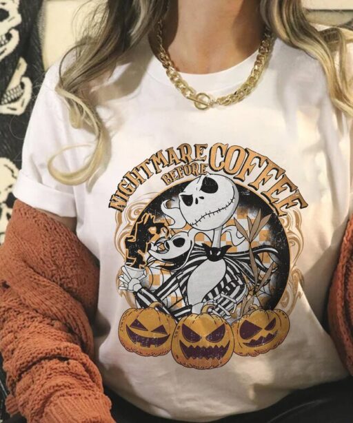 Nightmare Before Coffee Shirt Jack Skellington Coffee Shirt Skeleton Halloween Shirt Coffee Fall Shirt Nightmare Before Christmas Pumpkin