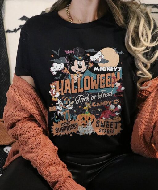 Retro Mickey Mouse Halloween Shirt | Mickey and Friends Shirt | Spooky Season Shirt | Trick or Treat Shirt | Halloween Trip Shirt